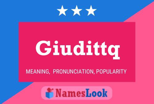 Giudittq Name Poster