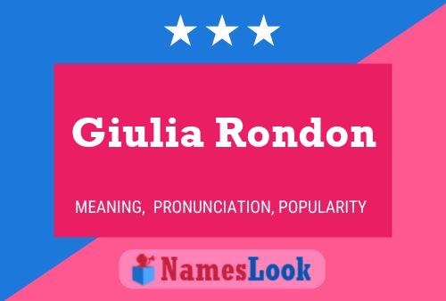 Giulia Rondon Name Poster