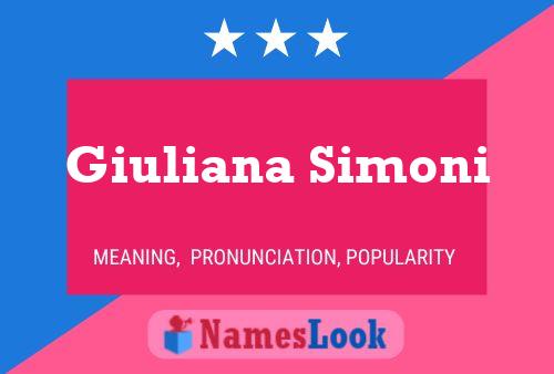 Giuliana Simoni Name Poster