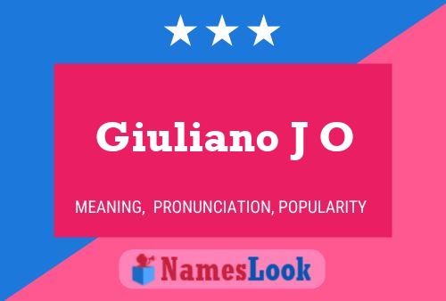 Giuliano J O Name Poster