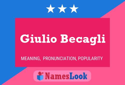 Giulio Becagli Name Poster