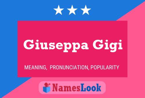 Giuseppa Gigi Name Poster