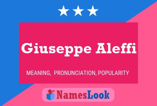 Giuseppe Aleffi Name Poster