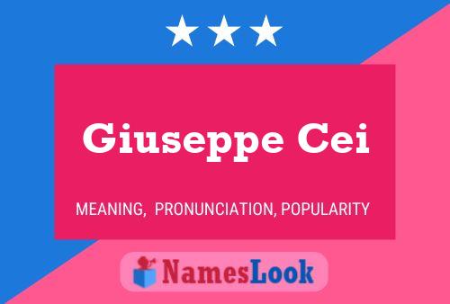 Giuseppe Cei Name Poster