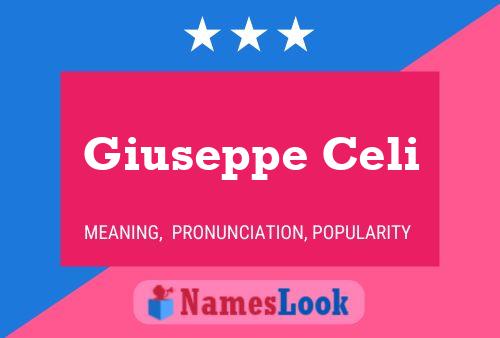 Giuseppe Celi Name Poster