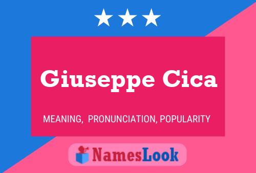 Giuseppe Cica Name Poster