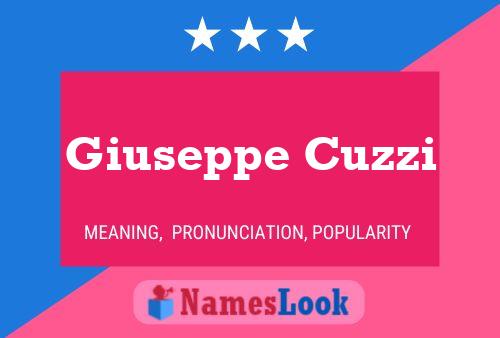 Giuseppe Cuzzi Name Poster