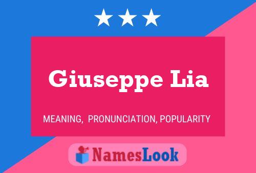 Giuseppe Lia Name Poster