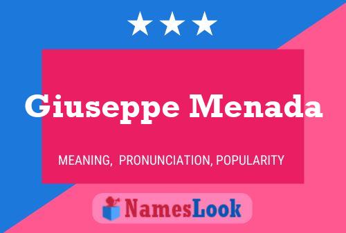 Giuseppe Menada Name Poster