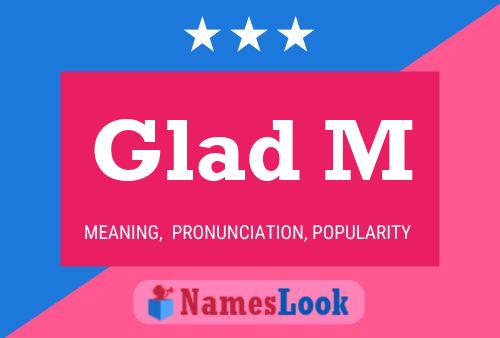 Glad M Name Poster