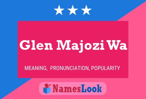 Glen Majozi Wa Name Poster