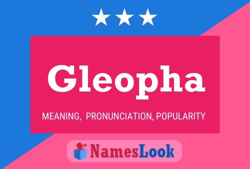 Gleopha Name Poster