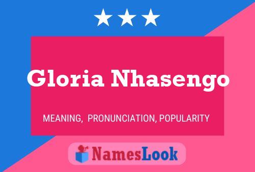 Gloria Nhasengo Name Poster