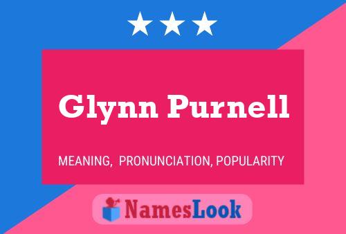 Glynn Purnell Name Poster