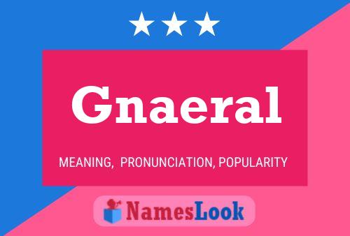 Gnaeral Name Poster