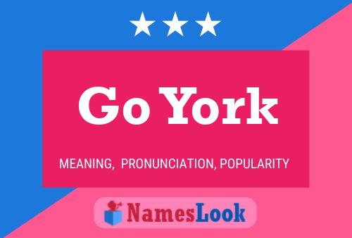 Go York Name Poster