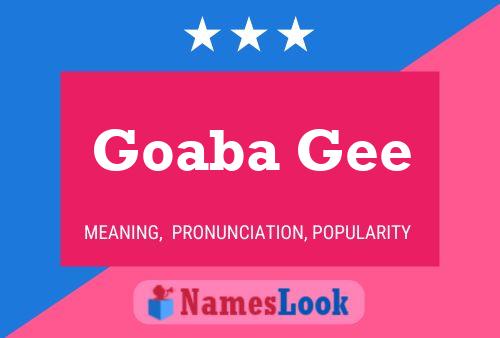 Goaba Gee Name Poster