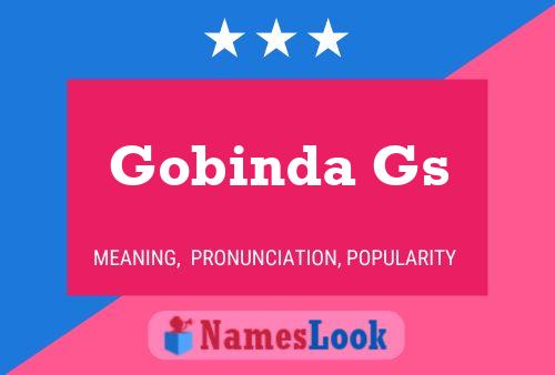 Gobinda Gs Name Poster