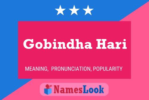 Gobindha Hari Name Poster