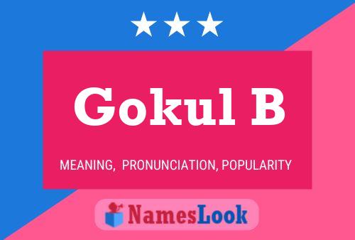 Gokul B Name Poster