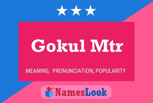 Gokul Mtr Name Poster