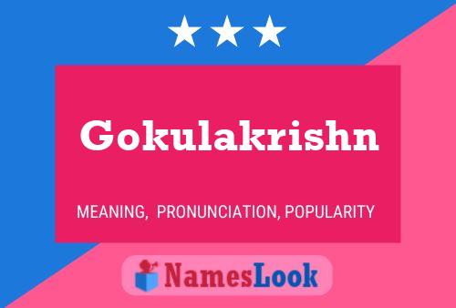 Gokulakrishn Name Poster