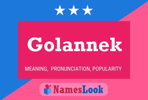 Golannek Name Poster