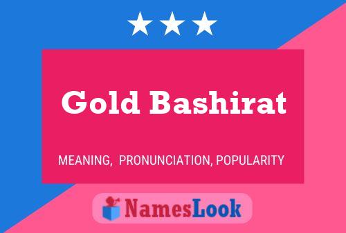 Gold Bashirat Name Poster