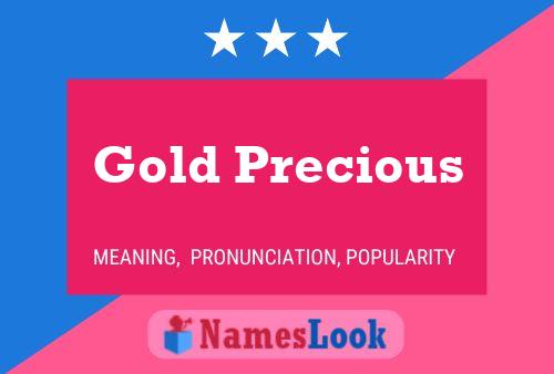 Gold Precious Name Poster