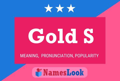 Gold S Name Poster