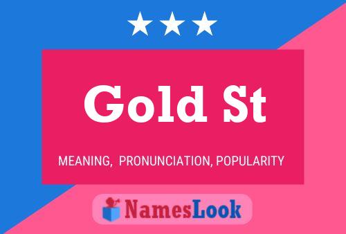 Gold St Name Poster