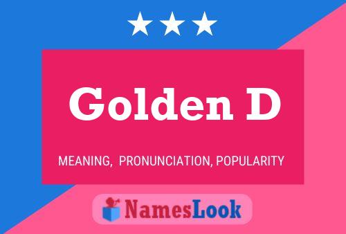 Golden D Name Poster