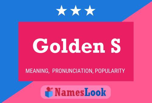 Golden S Name Poster