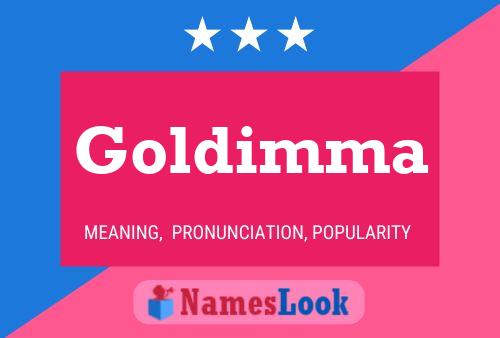 Goldimma Name Poster