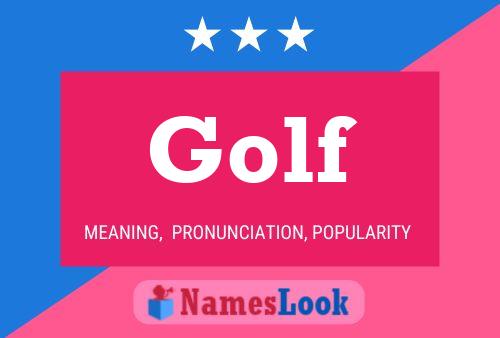 Golf Name Poster