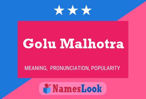 Golu Malhotra Name Poster