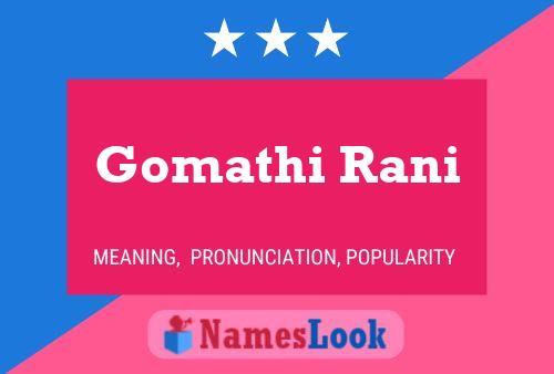 Gomathi Rani Name Poster