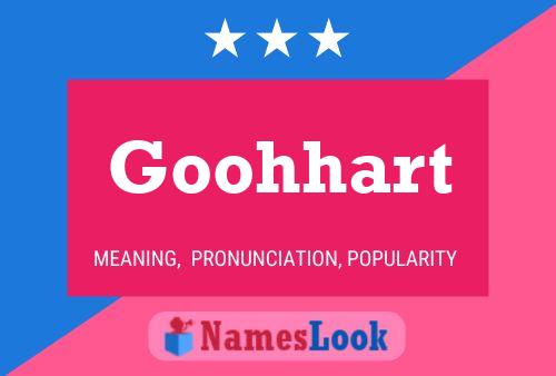 Goohhart Name Poster