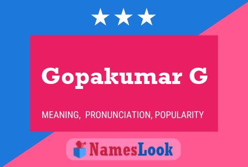 Gopakumar G Name Poster