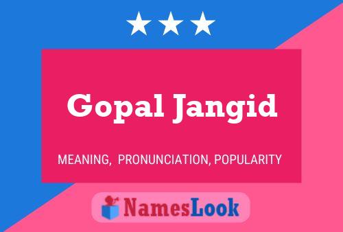 Gopal Jangid Name Poster