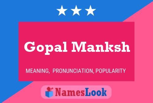 Gopal Manksh Name Poster