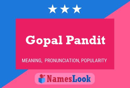 Gopal Pandit Name Poster