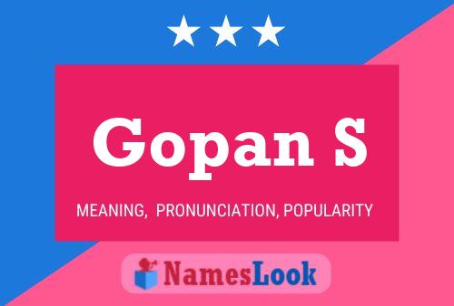 Gopan S Name Poster