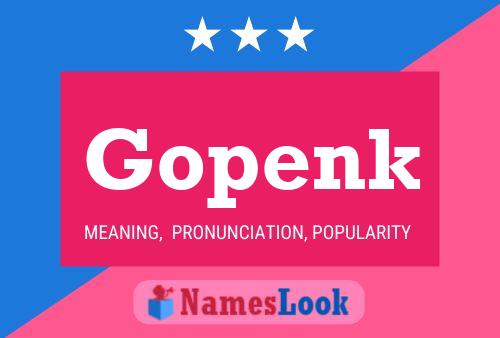 Gopenk Name Poster