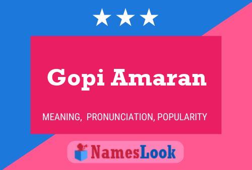 Gopi Amaran Name Poster