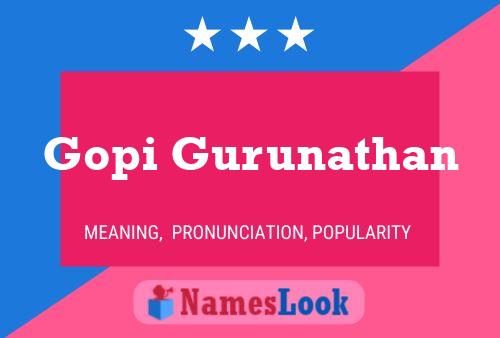 Gopi Gurunathan Name Poster