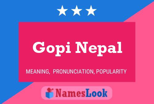 Gopi Nepal Name Poster