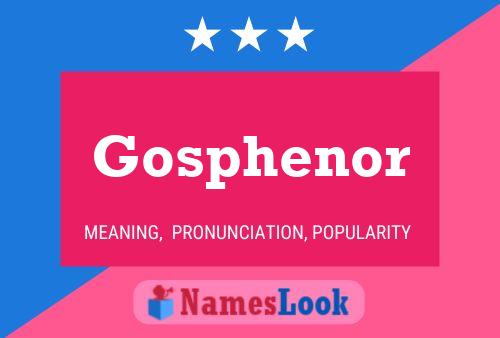 Gosphenor Name Poster