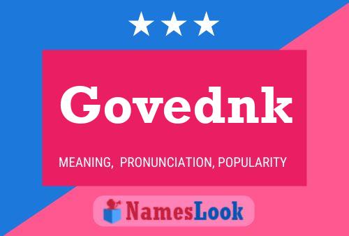 Govednk Name Poster