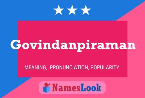 Govindanpiraman Name Poster